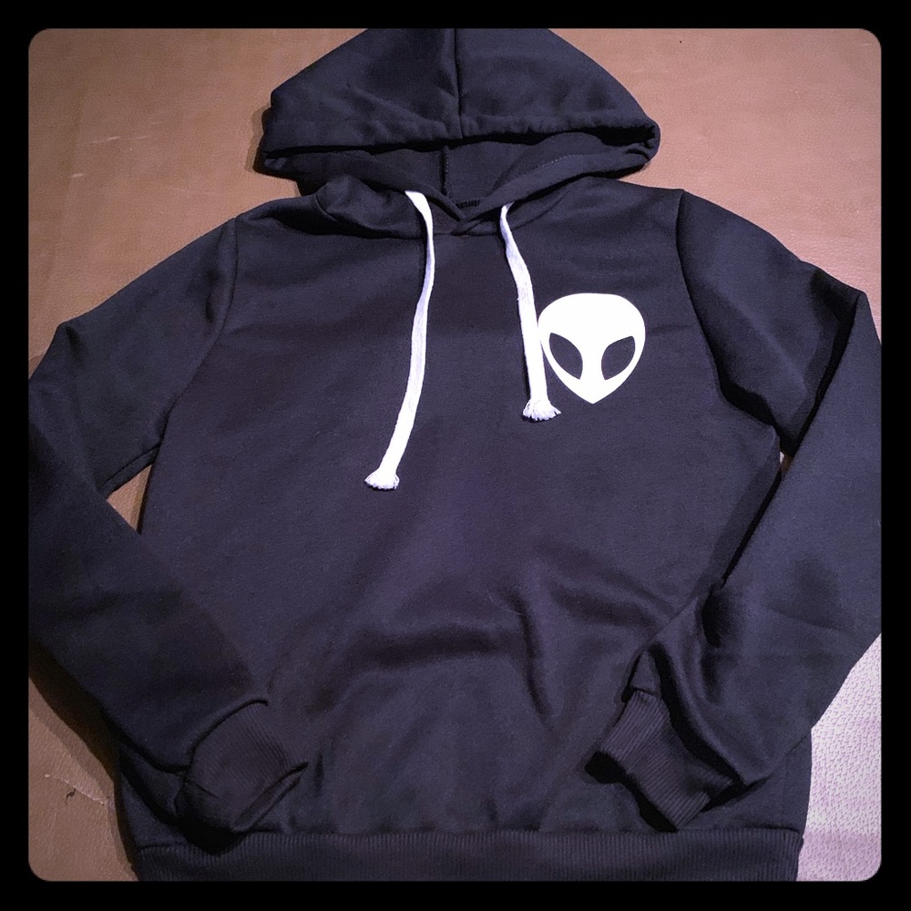 Never been worn! Super cute alien head hoodie 👽